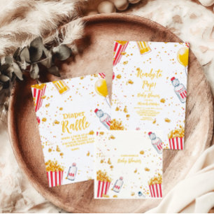 かわいいポップ・アートの赤ちゃんシャワーベビー エンクロージャーカード