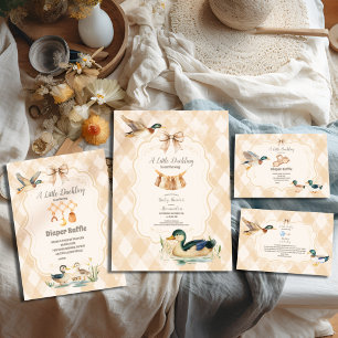 小さなアヒルの赤ちゃんシャワー 招待状