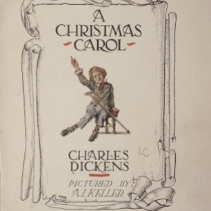 Antico Charles Dickens Un tessuto di Natale 薄葉紙