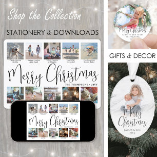 11フォトスクリプトメリークリスマスレビューの年 シーズンカード