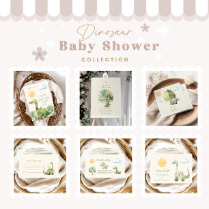 恐竜ハッチングマンスーン赤ちゃんシャワーベビー エンクロージャーカード