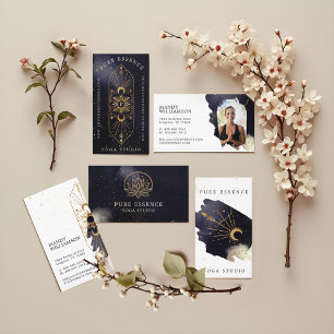 スホリスティックテナルサンムーンダークインクヨガトリフォールド