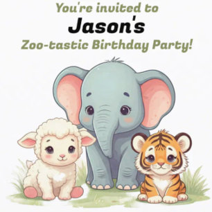 吠える動物園の誕生日ボディスーツ ベビーボディスーツ