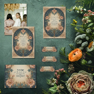 アーチエレガントアールヌーボーブライダルシャワー ラベル