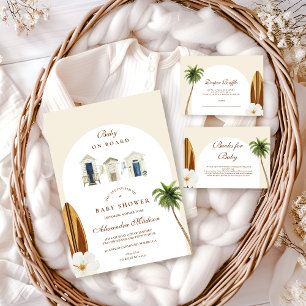 ベビーオンボードビーチベビーシャワー 招待状