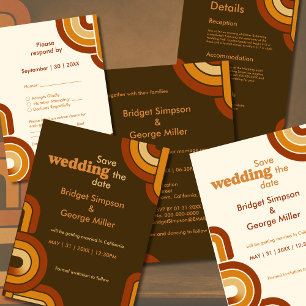 アイボリー ボールド レトロ 1970年代 ウェディング ワインラベル