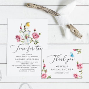 水彩バラフローラブライダルシャワー感謝していyou ギフトタグ
