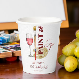 ワイン絵を描とアートをテーマにしたパーティーの好意を飲み飲む ラウンドペーパーコースター