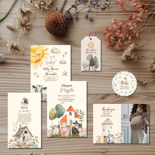 農業動物の赤ちゃんシャワー フェイバーボックス