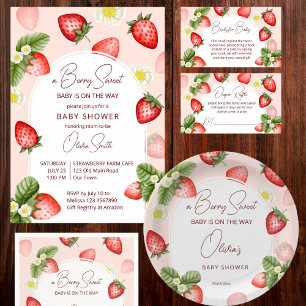 ベリースイートストロベリーベビーシャワー感謝していユーザ フェイバータグ