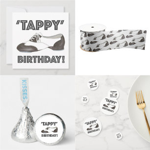 'Tappy'ハッピーバースデーBdayタップダンスシューズパーティー 招待状