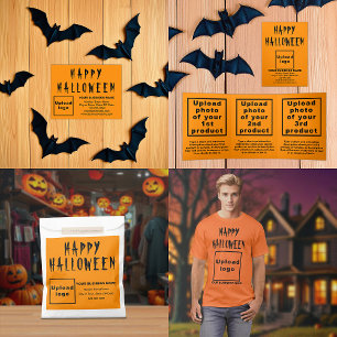 オレンジ色のビジネスハロウィーンの挨拶 Tシャツ