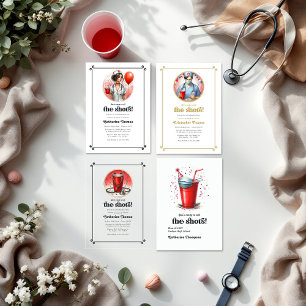 「ショットを呼ぶ」看護卒業式パーティー アクリル招待状