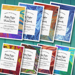 エレガント芸術的モダン結婚ファインアート 招待状