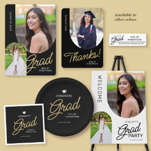 おめでとうモダン卒業式 スタンダードカクテルナプキン