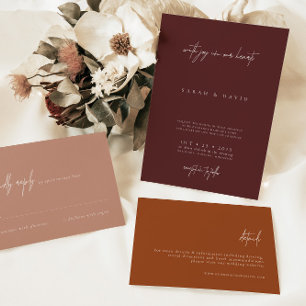 シンプルミニマルエレガントリストTerracottaテーブル番号 ボトルネックタグ