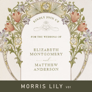 Thank You Sign Guests Art Nouveau William Morris ポスター