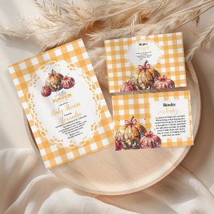 ディスコかぼちゃパッチベビーシャワーブックベビー エンクロージャーカード