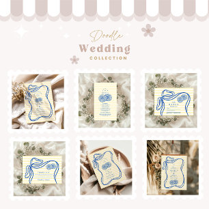 ブルーメディテランアンボウシトラスストライプス結婚ズ 出欠カード