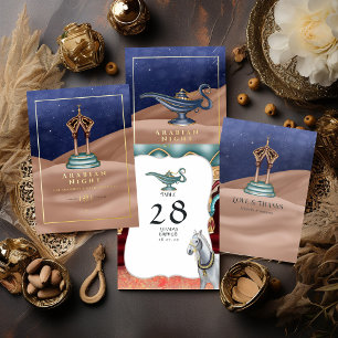 アラビアンナイツをテーマにしたパーティー 出欠カード