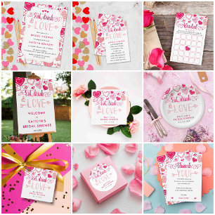 「食べDrink & Love」バレンタインデーブライダルシャワー 招待状