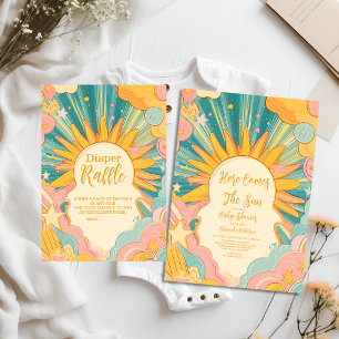 サンシャインベビーシャワーおむつラッフル エンクロージャーカード