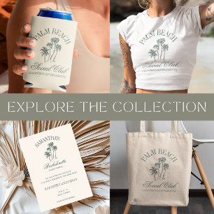 レトロリュックスビーチバチェロレッテソーシャルクラブロゴ Tシャツ