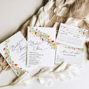 水エレガント色ワイルドフラワーレシピカード