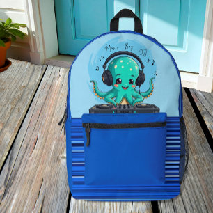 Music Boy, Happy Octopus DJ Tシャツ，パーティー Tシャツ