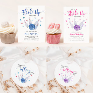 ボーリングガールバースデーパーティー  いくつかのおもしろい 招待状