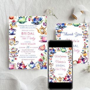 アリスin wonderlandブライダルシャワーティーパーティー 紙コップ