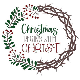 クリスマスはキリストから始まる ラバースタンプ