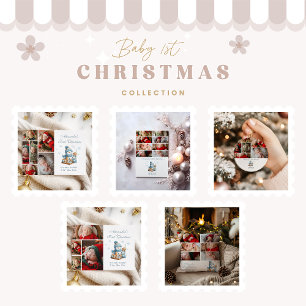 6枚の写真で赤ちゃんの初めてのクリスマスをお知らせ オーナメント