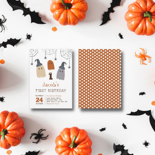 可愛い不気味幽霊たちとスパイダーズ初誕生日 招待状