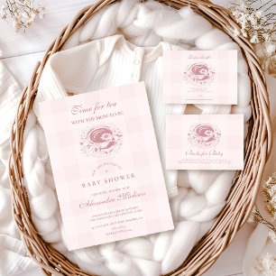 お母さんとピンクのお茶はおむつラッフルになる エンクロージャーカード