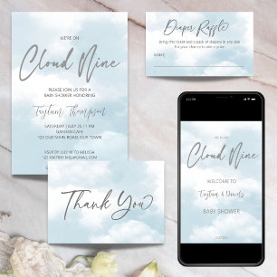 雲の赤ちゃんシャワーパステル灰色の雲の赤ちゃんシャワー フェイバーボックス