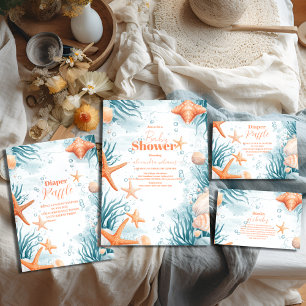 熱帯夏ビーチヒトディッパーラッフル エンクロージャーカード