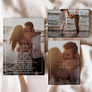 Valentina写真モダン結婚の 出欠カード