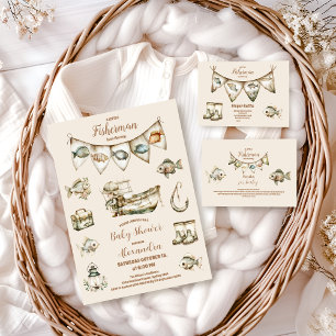 リトルフィッシャーマン魚釣りブックスベビー エンクロージャーカード