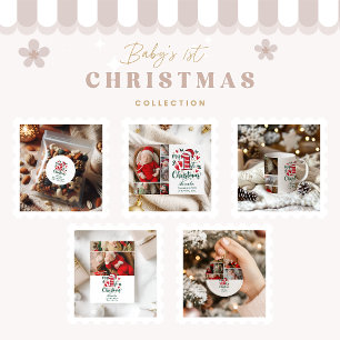 キャンディケーン 赤ちゃんの最初のクリスマス ラウンドシール