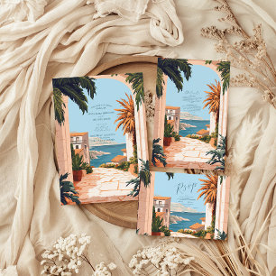 アマルフィ海岸  タイ地中海のル結婚ズ 出欠カード