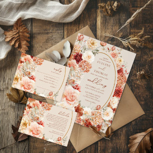 繊細なテラコッタ赤面タンセージフローラシーティング ポスター