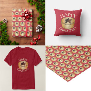 英国クリスマスフルーツミンスパイフェスティバル食品 ラッピングペーパー