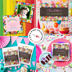 春の花ガーデンツーガール2nd誕生日パーティー トドラーTシャツ