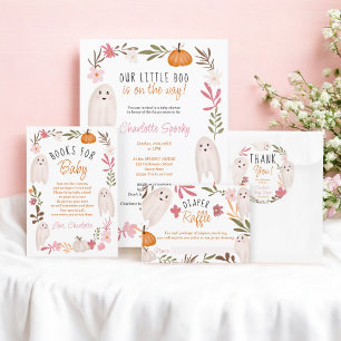 ハロウィーン小さなブー幽霊かわいい赤ちゃんシャワー 招待状