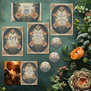 アーチエレガントアールヌーボー結婚ズ ラウンドシール