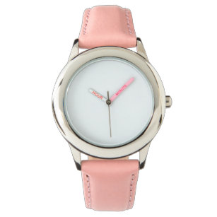ステンレススチールピンク腕時計