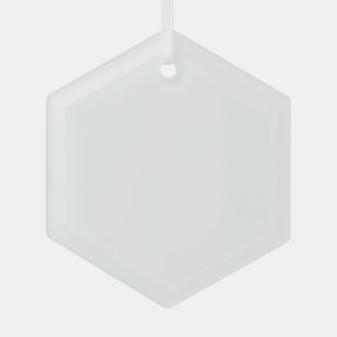 ガラス製六角形オーナメント
