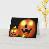 Sveikiname suハロウィンのリトアニア人カード カード (黄色い花)