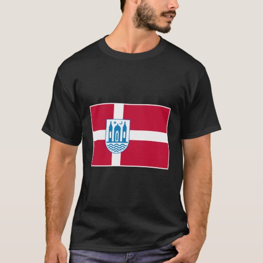 Svendborg国旗のアパレル全国プライド土産Gif Tシャツ (正面)
